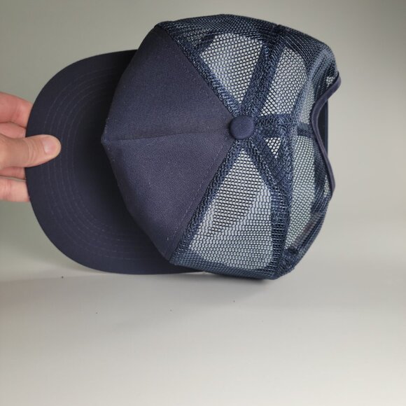 Vintage Blue Blank Snapback Trucker hat Made in USA - Picture 7 of 10